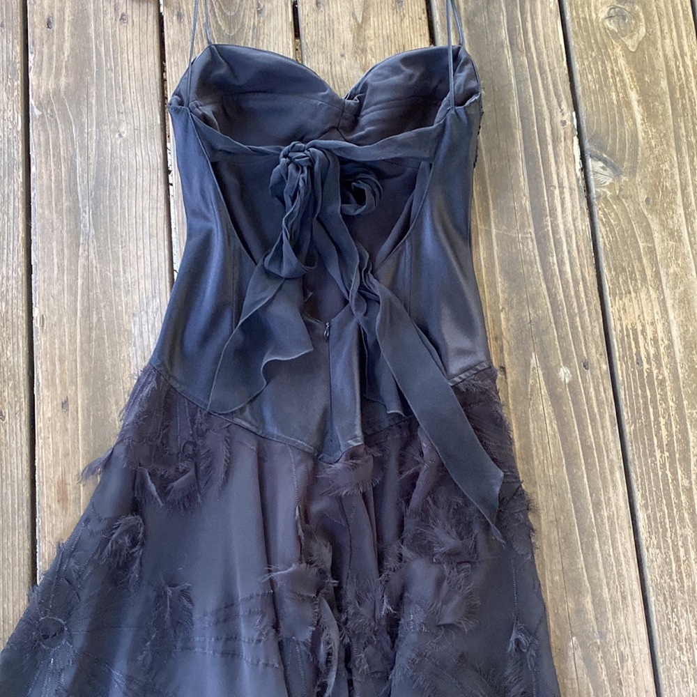 Dina Bar-el Black Cocktail Dress 100% Silk - Picture 10 of 12
